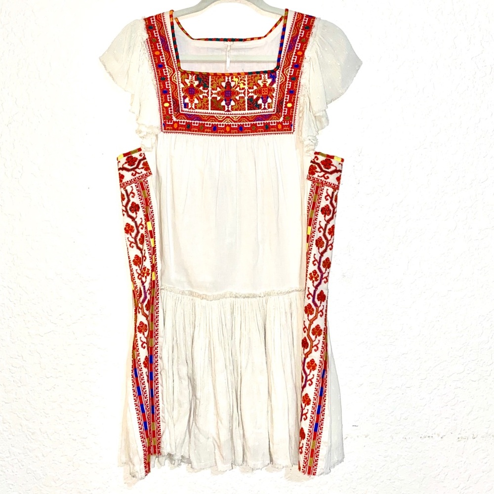 NWT Free People Day Glow Mini White Sand Dress. S - Picture 8 of 13